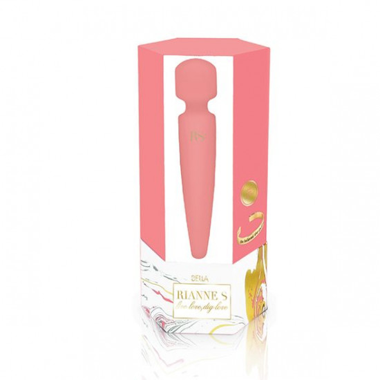 Вібромасажер Rianne S: Bella Mini Wand Coral, 10 режимів роботи, медичний силікон, подарункове паков Вібромасажер Rianne S: Bella Mini Wand Coral, 10 режимів роботи, медичний силікон, подарункове паков