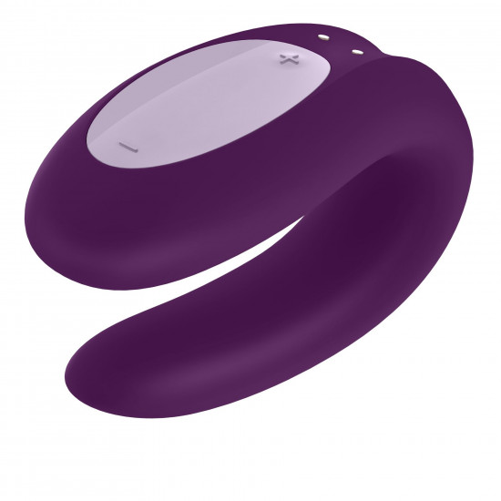 Смарт-вібратор для пар Satisfyer Double Joy Violet із широким кліторальним стимулятором Смарт-вібратор для пар Satisfyer Double Joy Violet із широким кліторальним стимулятором
