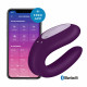 Смарт-вібратор для пар Satisfyer Double Joy Violet із широким кліторальним стимулятором Смарт-вібратор для пар Satisfyer Double Joy Violet із широким кліторальним стимулятором