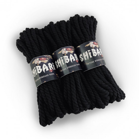 Бавовняна мотузка для шібарі Feral Feelings Shibari Rope, 8 м чорна Бавовняна мотузка для шібарі Feral Feelings Shibari Rope, 8 м чорна