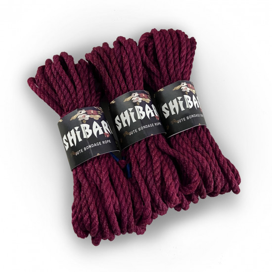 Джутова мотузка для шібарі Feral Feelings Shibari Rope, 8 м фіолетова Джутова мотузка для шібарі Feral Feelings Shibari Rope, 8 м фіолетова