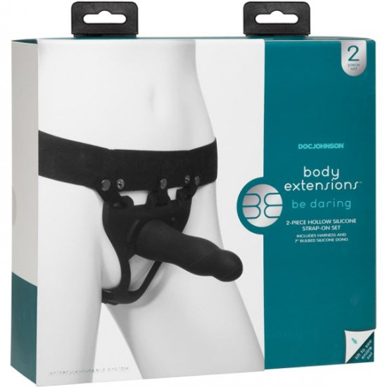 Страпон унісекс Doc Johnson Body Extensions - BE Daring, порожня насадка Страпон унісекс Doc Johnson Body Extensions - BE Daring, порожня насадка
