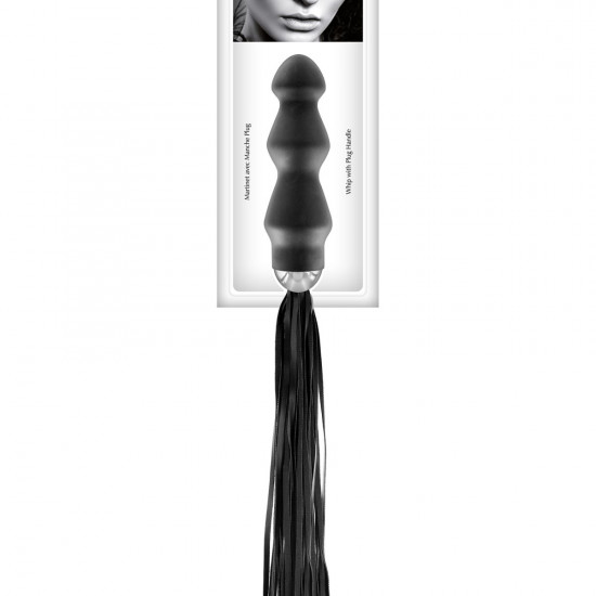 Флогер з ручкою - анальним плагом Fetish Tentation Whip with Plug Handle Флогер з ручкою - анальним плагом Fetish Tentation Whip with Plug Handle