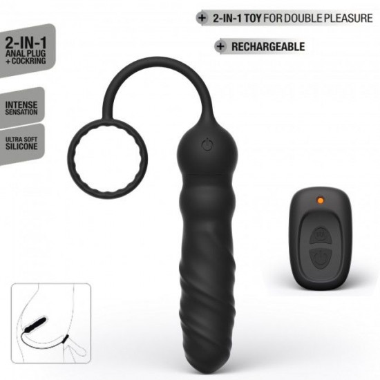 Анальний вібратор Dorcel Deep Seeker з ерекційним кільцем і пультом ДК Анальний вібратор Dorcel Deep Seeker з ерекційним кільцем і пультом ДК