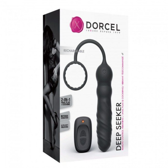 Анальний вібратор Dorcel Deep Seeker з ерекційним кільцем і пультом ДК Анальний вібратор Dorcel Deep Seeker з ерекційним кільцем і пультом ДК