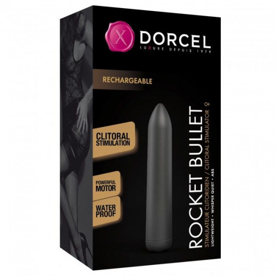 Перезаряджувана віброкуля Dorcel Rocket Bullet Black Перезаряджувана віброкуля Dorcel Rocket Bullet Black