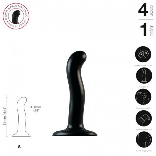 Насадка для страпону Strap-On-Me P&G-Spot Dildo, силікон, розмір S Насадка для страпону Strap-On-Me P&G-Spot Dildo, силікон, розмір S