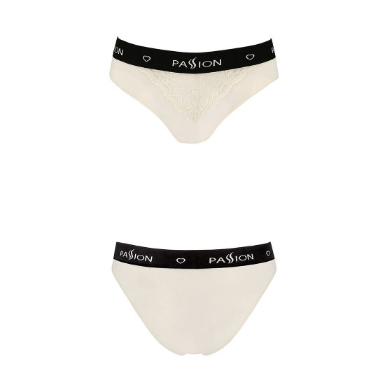 Трусики з широкою гумкою і мереживом Passion PS001 PANTIES ecru, size S Трусики з широкою гумкою і мереживом Passion PS001 PANTIES ecru, size S