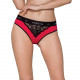 Трусики з широкою гумкою і мереживом Passion PS001 PANTIES red/black, size L Трусики з широкою гумкою і мереживом Passion PS001 PANTIES red/black, size L
