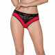 Трусики з широкою гумкою і мереживом Passion PS001 PANTIES red/black, size S Трусики з широкою гумкою і мереживом Passion PS001 PANTIES red/black, size S