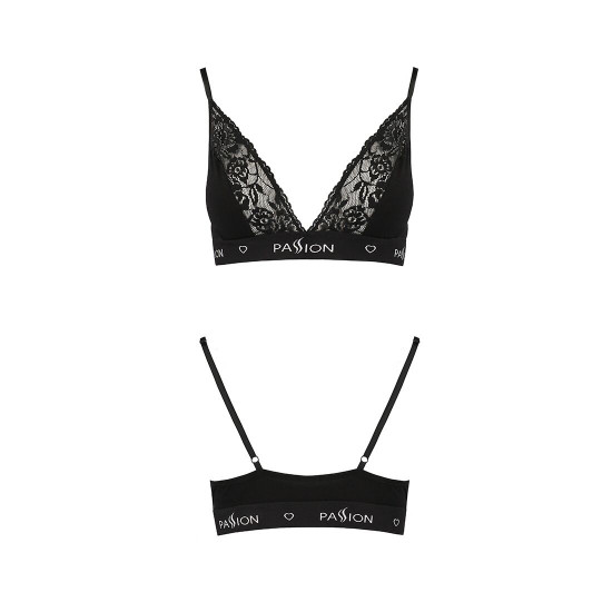 Еластичний топ з мереживом Passion PS001 TOP black, size M Еластичний топ з мереживом Passion PS001 TOP black, size M