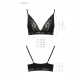 Еластичний топ з мереживом Passion PS001 TOP black, size XL Еластичний топ з мереживом Passion PS001 TOP black, size XL