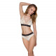 Еластичний топ з мереживом Passion PS001 TOP ecru, size L Еластичний топ з мереживом Passion PS001 TOP ecru, size L