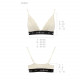 Еластичний топ з мереживом Passion PS001 TOP ecru, size S Еластичний топ з мереживом Passion PS001 TOP ecru, size S
