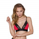 Еластичний топ з мереживом Passion PS001 TOP red-black, size XL Еластичний топ з мереживом Passion PS001 TOP red-black, size XL
