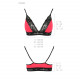Еластичний топ з мереживом Passion PS001 TOP red-black, size XL Еластичний топ з мереживом Passion PS001 TOP red-black, size XL