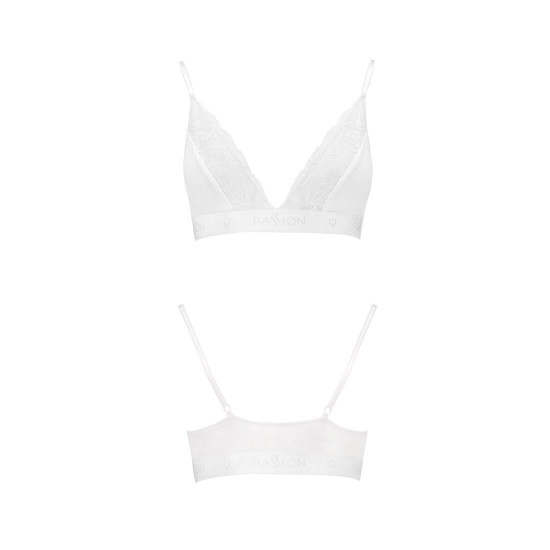 Еластичний топ з мереживом Passion PS001 TOP white, size L Еластичний топ з мереживом Passion PS001 TOP white, size L