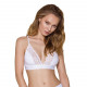 Еластичний топ з мереживом Passion PS001 TOP white, size S Еластичний топ з мереживом Passion PS001 TOP white, size S
