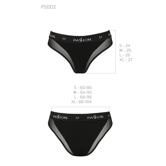 Трусики з прозорою вставкою Passion PS002 PANTIES black, size L Трусики з прозорою вставкою Passion PS002 PANTIES black, size L