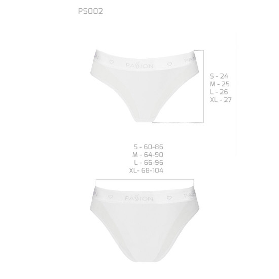 Трусики з прозорою вставкою Passion PS002 PANTIES white, size S Трусики з прозорою вставкою Passion PS002 PANTIES white, size S