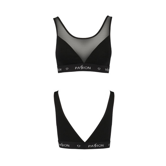 Топ з прозорою вставкою Passion PS002 TOP black, size L Топ з прозорою вставкою Passion PS002 TOP black, size L