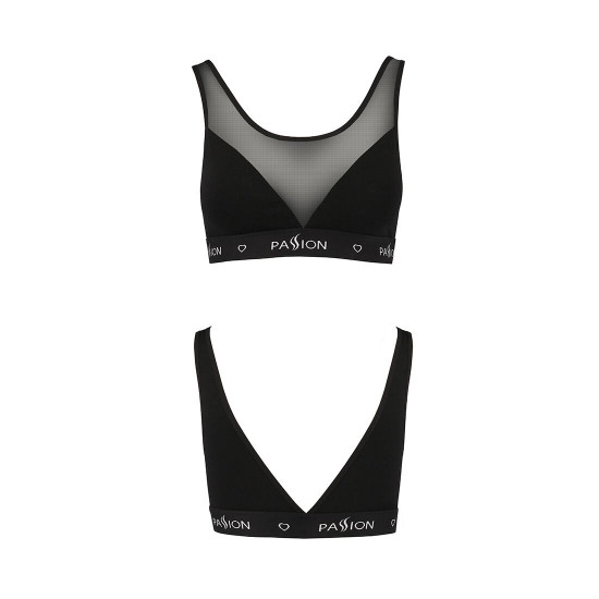Топ з прозорою вставкою Passion PS002 TOP black, size S Топ з прозорою вставкою Passion PS002 TOP black, size S