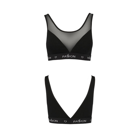 Топ з прозорою вставкою Passion PS002 TOP black, size XL Топ з прозорою вставкою Passion PS002 TOP black, size XL