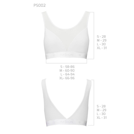 Топ з прозорою вставкою Passion PS002 TOP white, size L Топ з прозорою вставкою Passion PS002 TOP white, size L