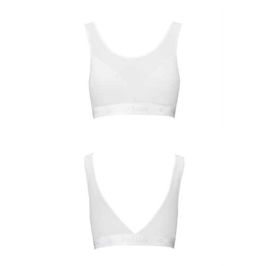 Топ з прозорою вставкою Passion PS002 TOP white, size XL Топ з прозорою вставкою Passion PS002 TOP white, size XL