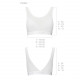 Топ з прозорою вставкою Passion PS002 TOP white, size XL Топ з прозорою вставкою Passion PS002 TOP white, size XL