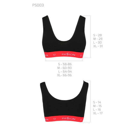 Спортивний топ на широких бретелях Passion PS003 TOP black, size M Спортивний топ на широких бретелях Passion PS003 TOP black, size M