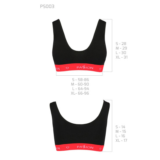 Спортивний топ на широких бретелях Passion PS003 TOP black, size S Спортивний топ на широких бретелях Passion PS003 TOP black, size S