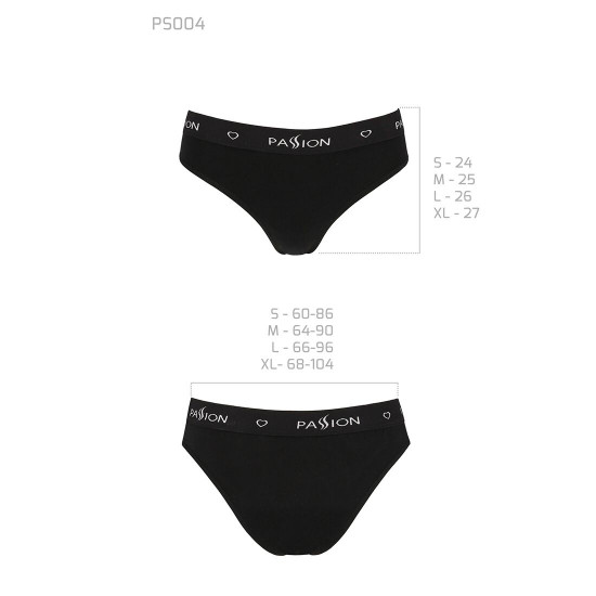 Трусики-сліпи з бавовни та еластаном Passion PS004 PANTIES black, size L Трусики-сліпи з бавовни та еластаном Passion PS004 PANTIES black, size L