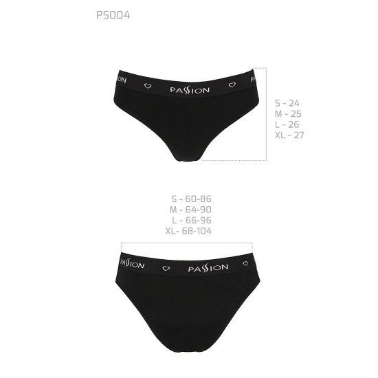 Трусики-сліпи з бавовни з еластаном Passion PS004 PANTIES black, size M Трусики-сліпи з бавовни з еластаном Passion PS004 PANTIES black, size M