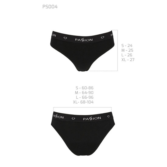 Трусики-сліпи з бавовни та еластаном Passion PS004 PANTIES black, size XL Трусики-сліпи з бавовни та еластаном Passion PS004 PANTIES black, size XL