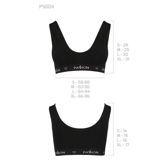 Спортивний топ з широкою гумкою Passion PS004 TOP black, size L Спортивний топ з широкою гумкою Passion PS004 TOP black, size L