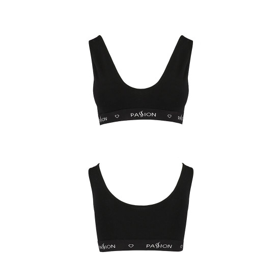 Спортивний топ з широкою гумкою Passion PS004 TOP black, size S Спортивний топ з широкою гумкою Passion PS004 TOP black, size S