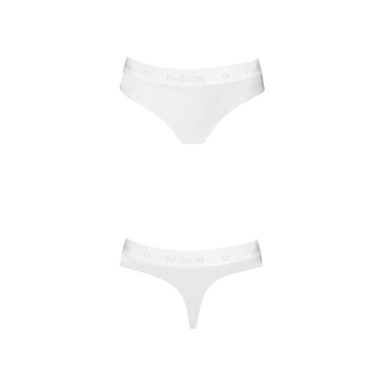 Трусики-бразиліана з бавовни Passion PS005 PANTIES white, size L Трусики-бразиліана з бавовни Passion PS005 PANTIES white, size L