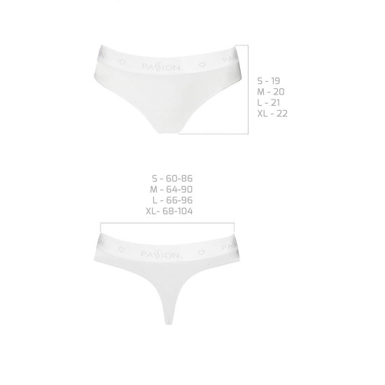 Трусики-бразиліана з бавовни Passion PS005 PANTIES white, size S Трусики-бразиліана з бавовни Passion PS005 PANTIES white, size S