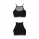 Спортивний топ з прозорою вставкою Passion PS006 TOP black, size S Спортивний топ з прозорою вставкою Passion PS006 TOP black, size S