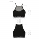 Спортивний топ з прозорою вставкою Passion PS006 TOP black, size S Спортивний топ з прозорою вставкою Passion PS006 TOP black, size S
