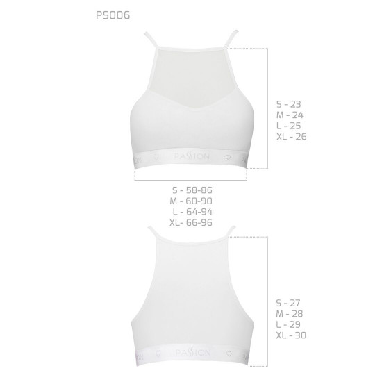 Спортивний топ з прозорою вставкою Passion PS006 TOP white, size XL Спортивний топ з прозорою вставкою Passion PS006 TOP white, size XL