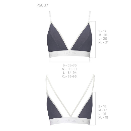Спортивний топ з подвійними бретелями Passion PS007 TOP dark grey, size M Спортивний топ з подвійними бретелями Passion PS007 TOP dark grey, size M