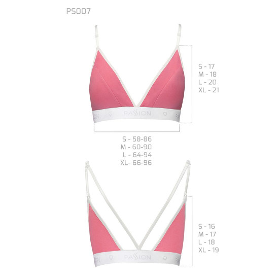 Спортивний топ з подвійними бретелями Passion PS007 TOP pink, size M Спортивний топ з подвійними бретелями Passion PS007 TOP pink, size M
