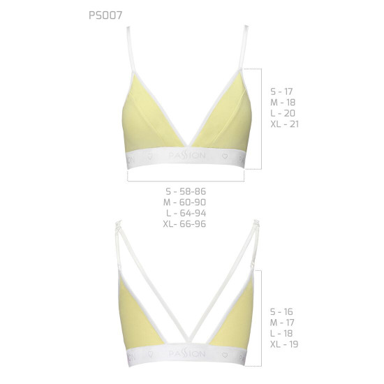 Спортивний топ з подвійними бретелями Passion PS007 TOP yellow, size L Спортивний топ з подвійними бретелями Passion PS007 TOP yellow, size L