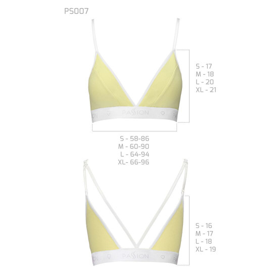 Спортивний топ з подвійними бретелями Passion PS007 TOP yellow, size M Спортивний топ з подвійними бретелями Passion PS007 TOP yellow, size M