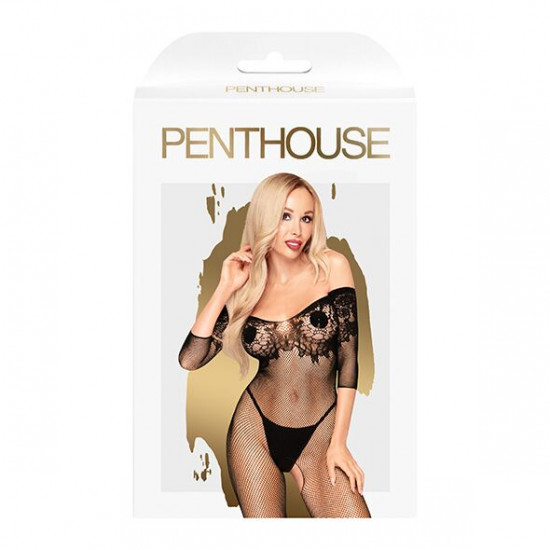Бодістокінг з імітацією ліфа Penthouse - High Profile Black S/L Бодістокінг з імітацією ліфа Penthouse - High Profile Black S/L