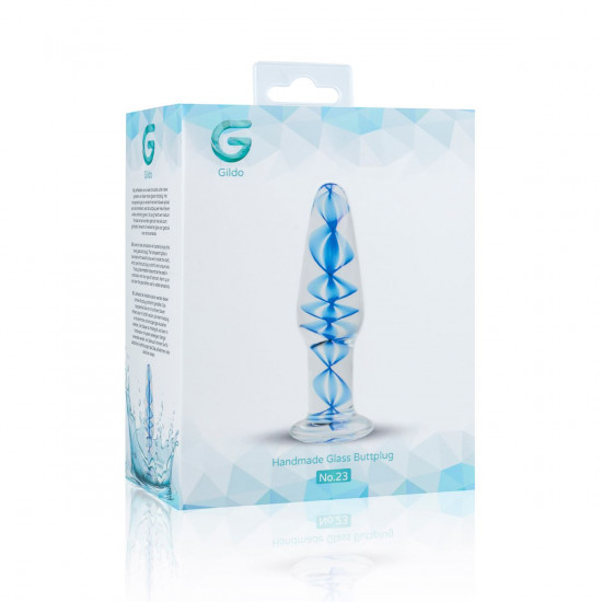 Скляна анальна пробка з внутрішньою спіраллю Gildo Glass Buttplug No. 23 Скляна анальна пробка з внутрішньою спіраллю Gildo Glass Buttplug No. 23
