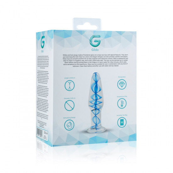 Скляна анальна пробка з внутрішньою спіраллю Gildo Glass Buttplug No. 23 Скляна анальна пробка з внутрішньою спіраллю Gildo Glass Buttplug No. 23