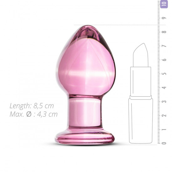 Рожева анальна пробка зі скла Gildo Pink Glass Buttplug Рожева анальна пробка зі скла Gildo Pink Glass Buttplug